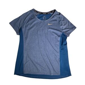 Nike Running Dri-Fit Blue Short Sleeve Athletic‎ T-Shirt Size XL